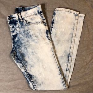 RUDE Bleached Blue Skinny Denim